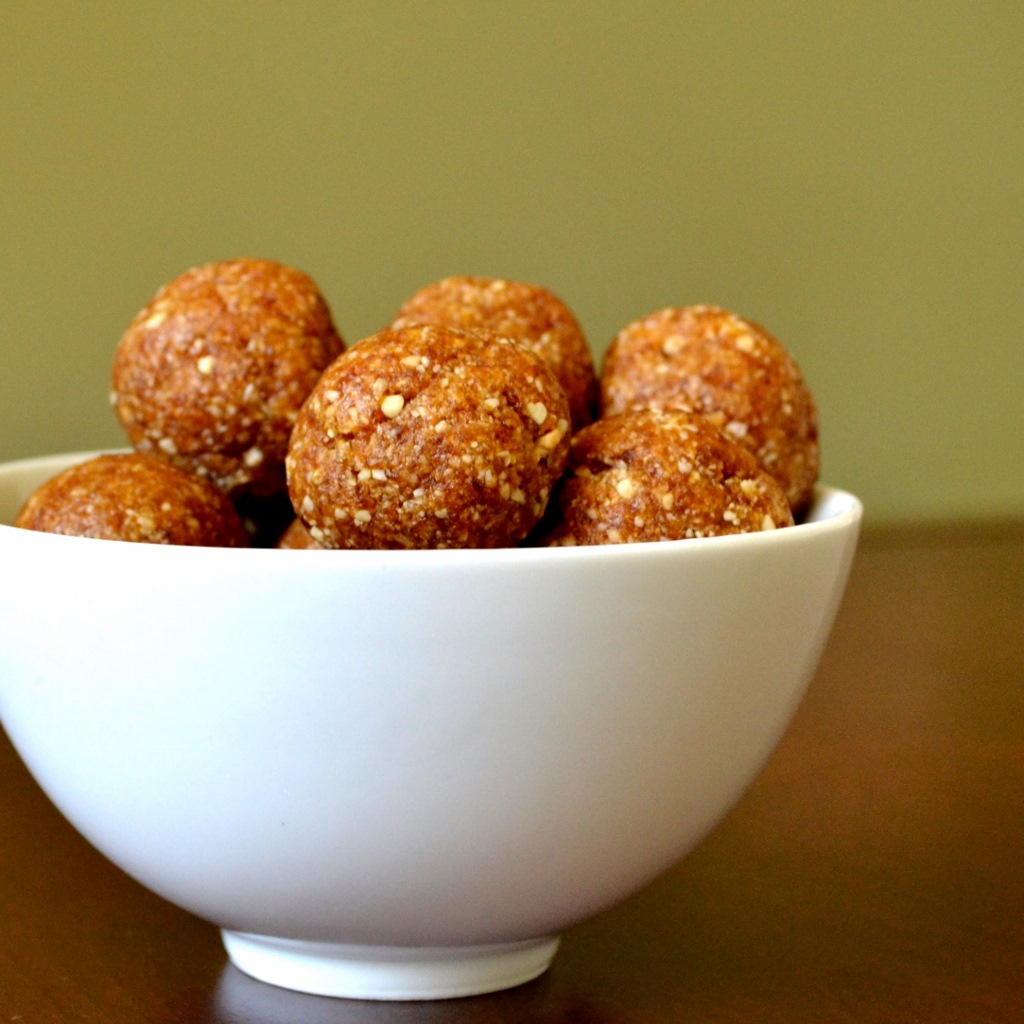coconut apricot bites in bowl