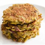 Root vegetable cakes on a plate
