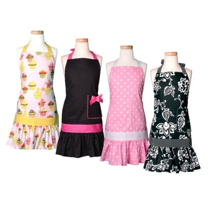 Mommy & Me Pink Polka Aprons Set, Apron Gift Set