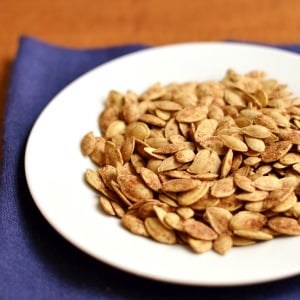 Cinnamon Spice Roasted Pumpkin Seeds