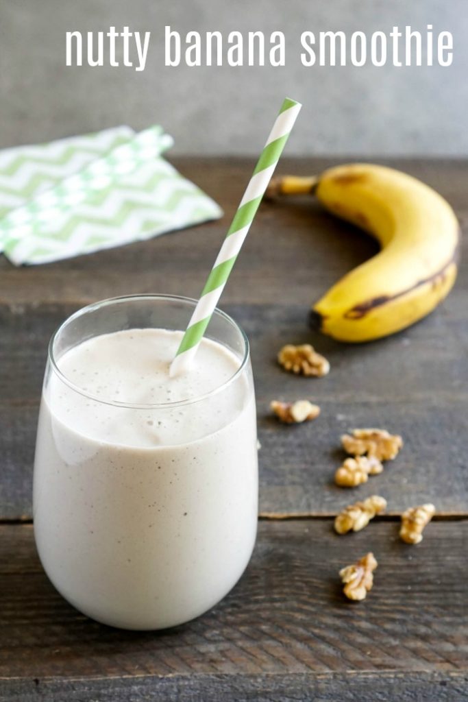 Nutty Banana Smoothie Easy Healthy Drink Recipe