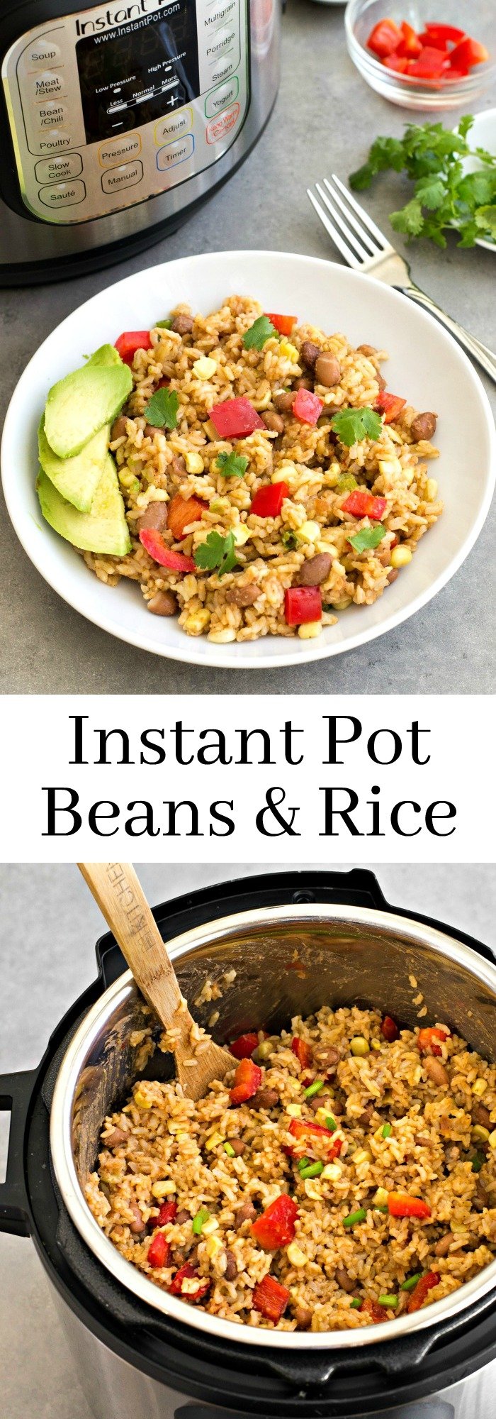 Instant Pot Pinto Beans and Rice - Easy Vegan Recipe