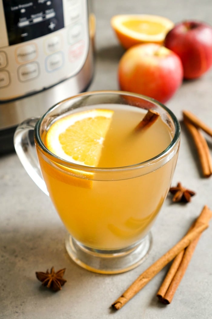 Instant Pot Hot Spiced Apple Cider - Pressure Cooker Meals