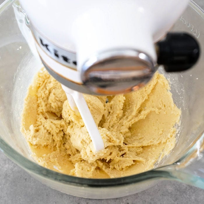 A stand mixer is the best way to make this cut out cookie dough.