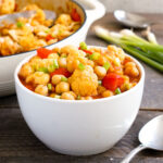 Cauliflower curry in a bowl