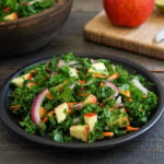 Kale apple salad on a plate