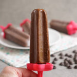 Banana fudge popsicle ready to eat