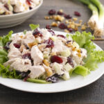 Cape Cod chicken salad on a bed of lettuce