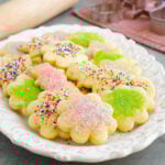 Dairy free sugar cookies on a platter
