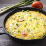 Mexican frittata in a skillet