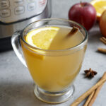 Instant Pot apple cider in a glass