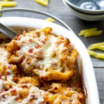 baked pasta in a casserole pan